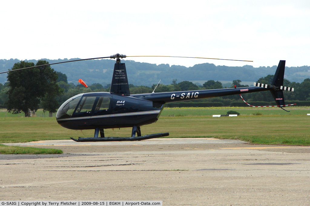 G-SAIG, 2006 Robinson R44 II C/N 11364, R44II at Headcorn , Kent , UK