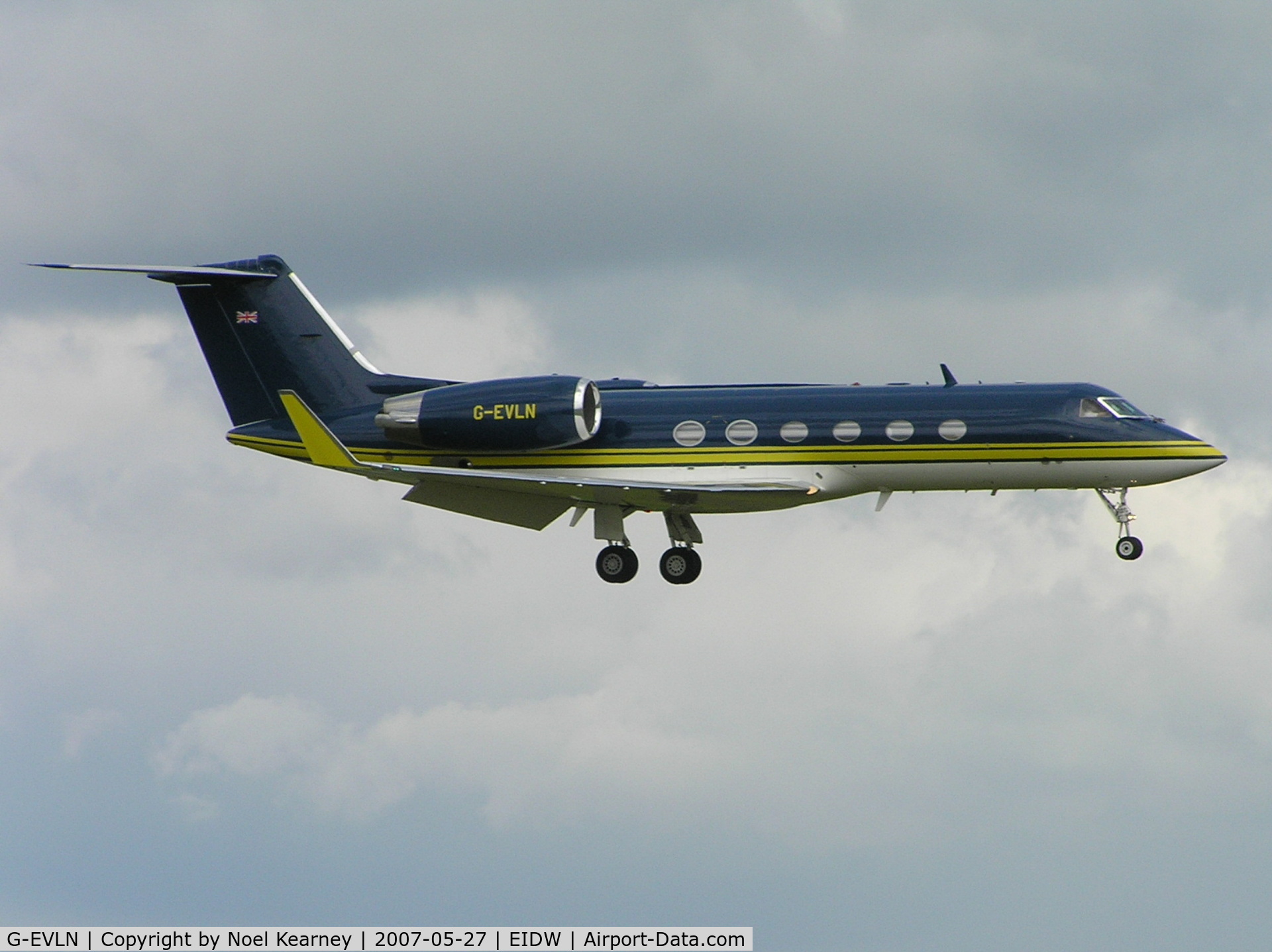 G-EVLN, 1991 Gulfstream Aerospace Gulfstream IV C/N 1175, Landing Rwy 10