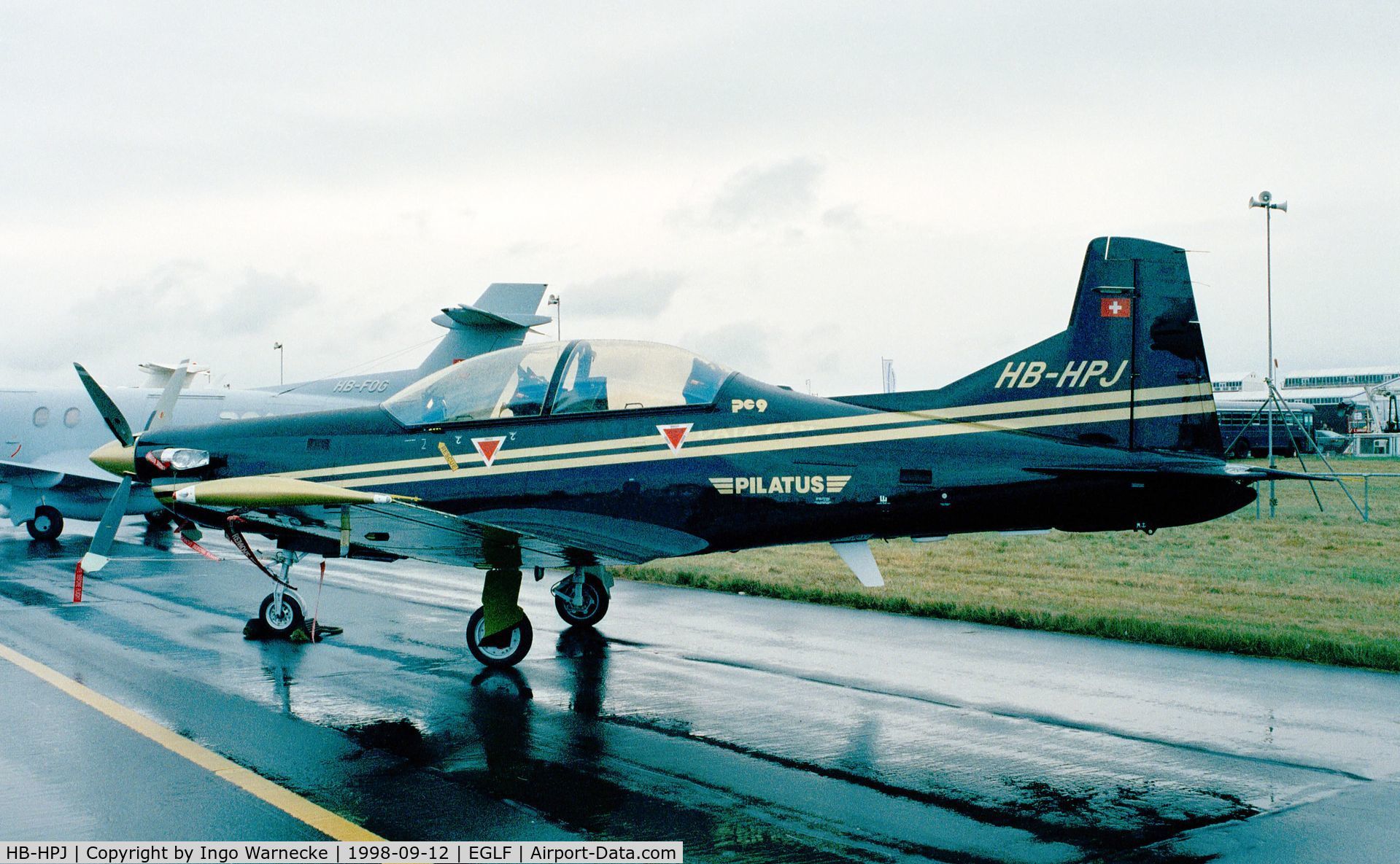 HB-HPJ, 1997 Pilatus PC-9M C/N 605, Pilatus PC-9(M) at Farnborough International 1998