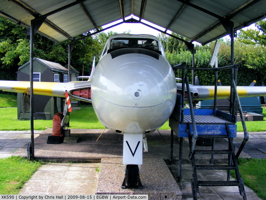 XK590, 1950 De Havilland DH-115 Vampire T.11 C/N 15779, DH.115 Vampire T.11 at the Wellesbourne Wartime Museum