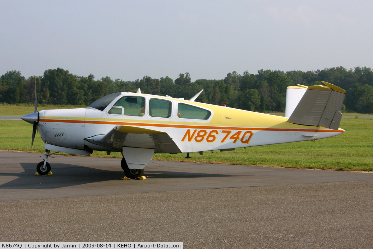N8674Q, 1964 Beech S35 Bonanza C/N D-7683, This old plane is seen here waiting patiently for its owner to fill it up.