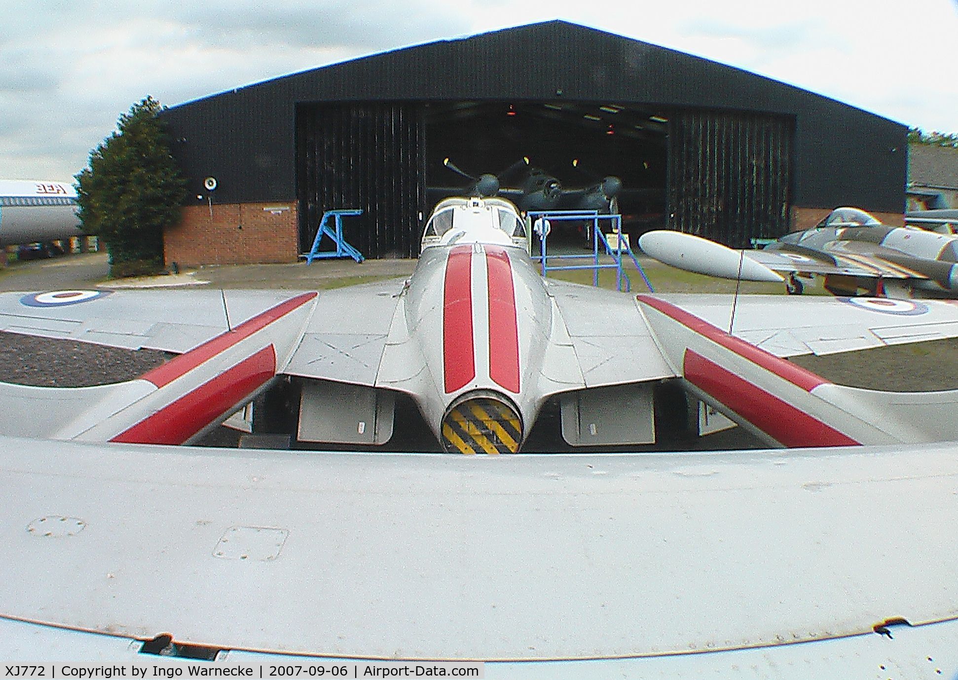 XJ772, De Havilland DH-115 Vampire T.11 C/N 15018, De Havilland D.H.115 Vampire T11 at the DeHavilland Heritage Centre, London-Colney