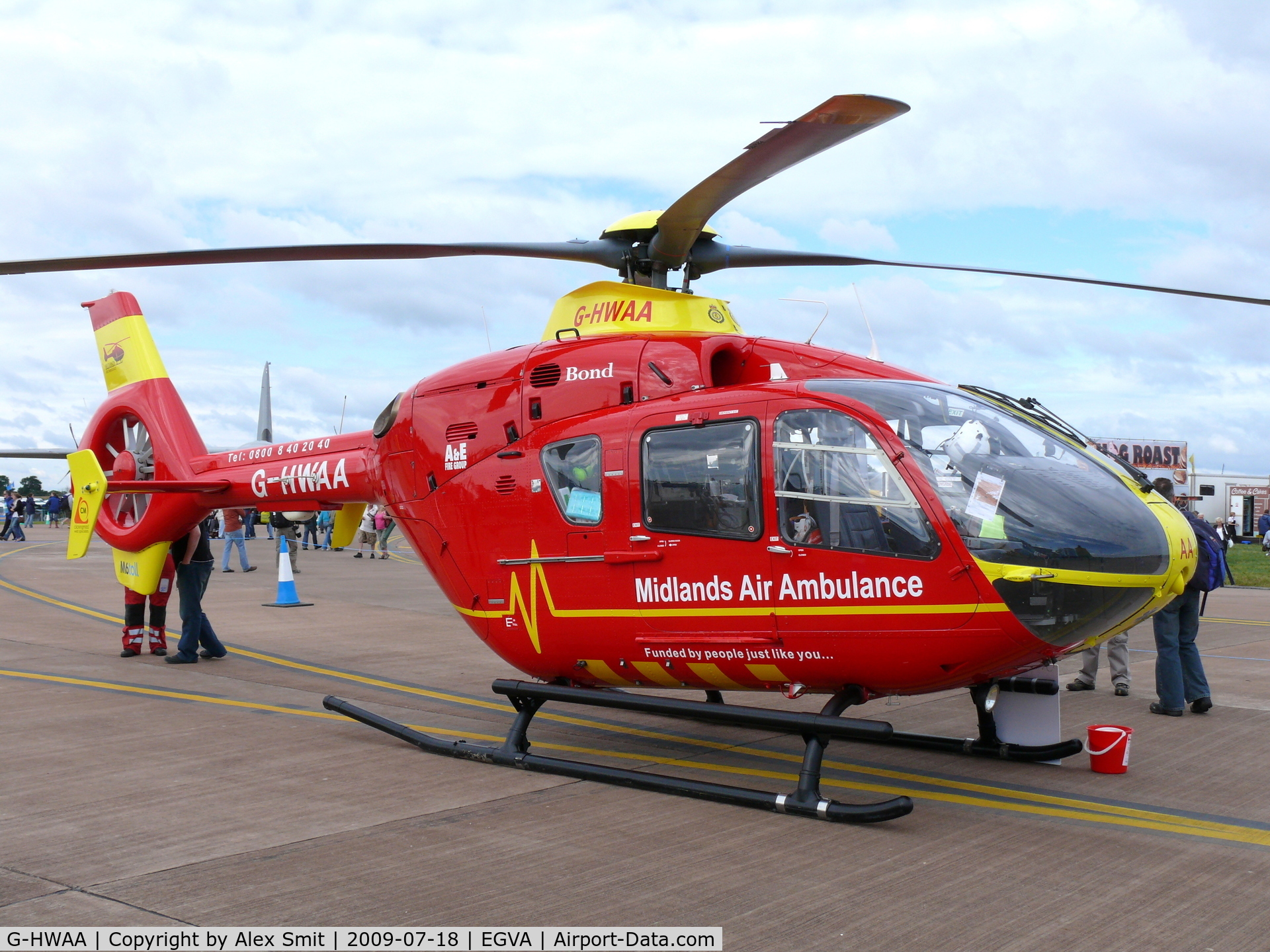 G-HWAA, 2005 Eurocopter EC-135T-2 C/N 0375, Eurocopter EC135T2 G-HWAA Bond Helicopters Midlands Air Ambulance