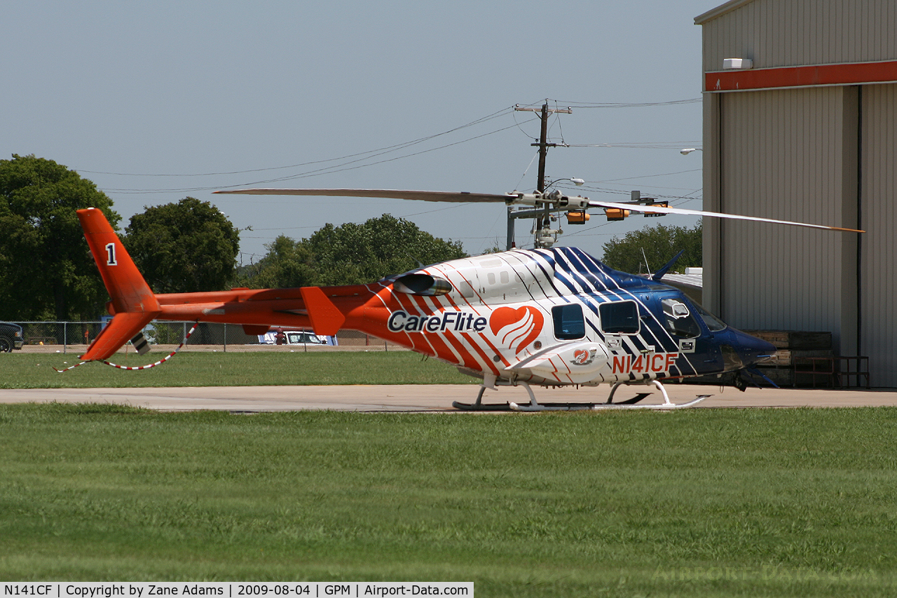 N141CF, 1984 Bell 222U C/N 47524, Care Flite at Grand Prairie Municipal