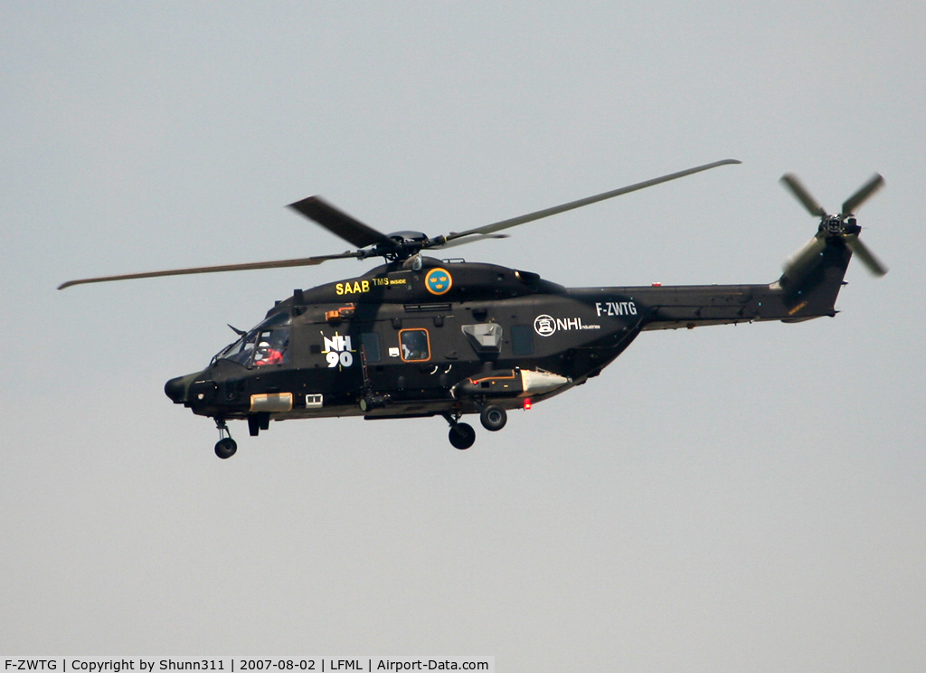 F-ZWTG, NHI Hkp14 (NH-90 NFH) C/N 1012/BSWA01, On test with Eurocopter... First prototype with additional Swedish Air Force marks
