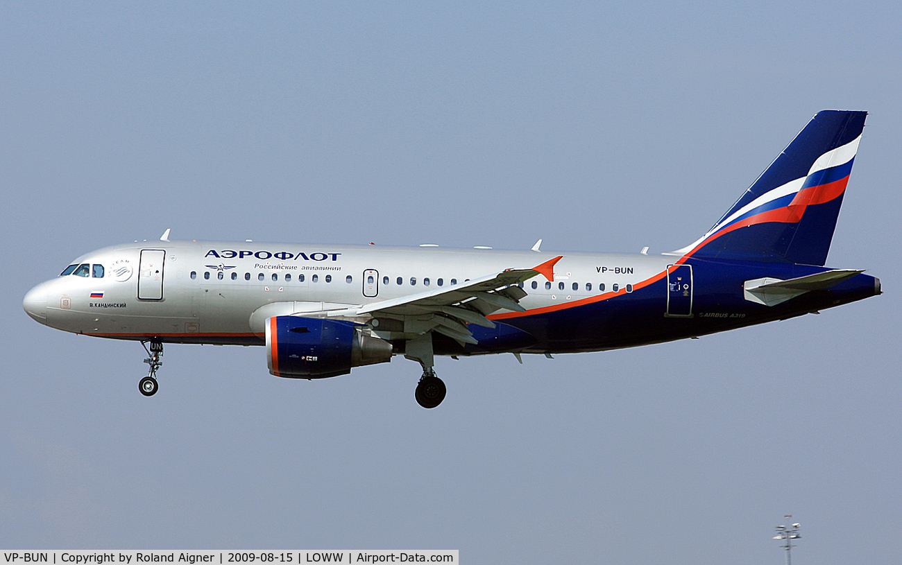 VP-BUN, 2007 Airbus A319-111 C/N 3298, Aeroflot A320