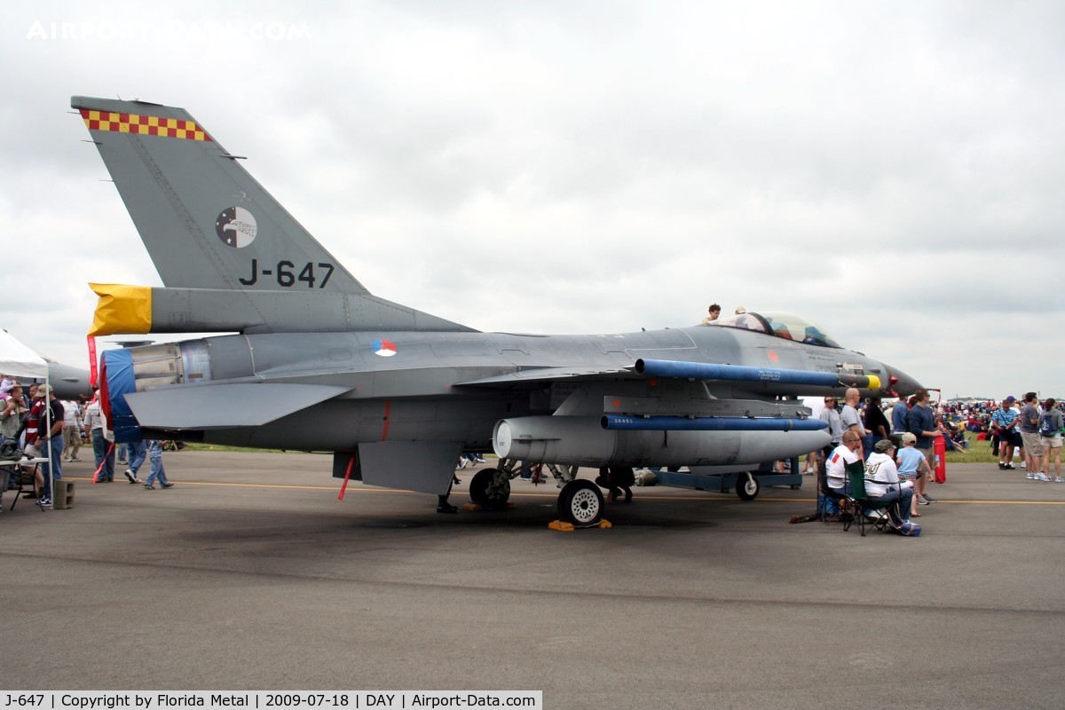 J-647, Fokker F-16A Fighting Falcon C/N 6D-79, Netherlands F-16