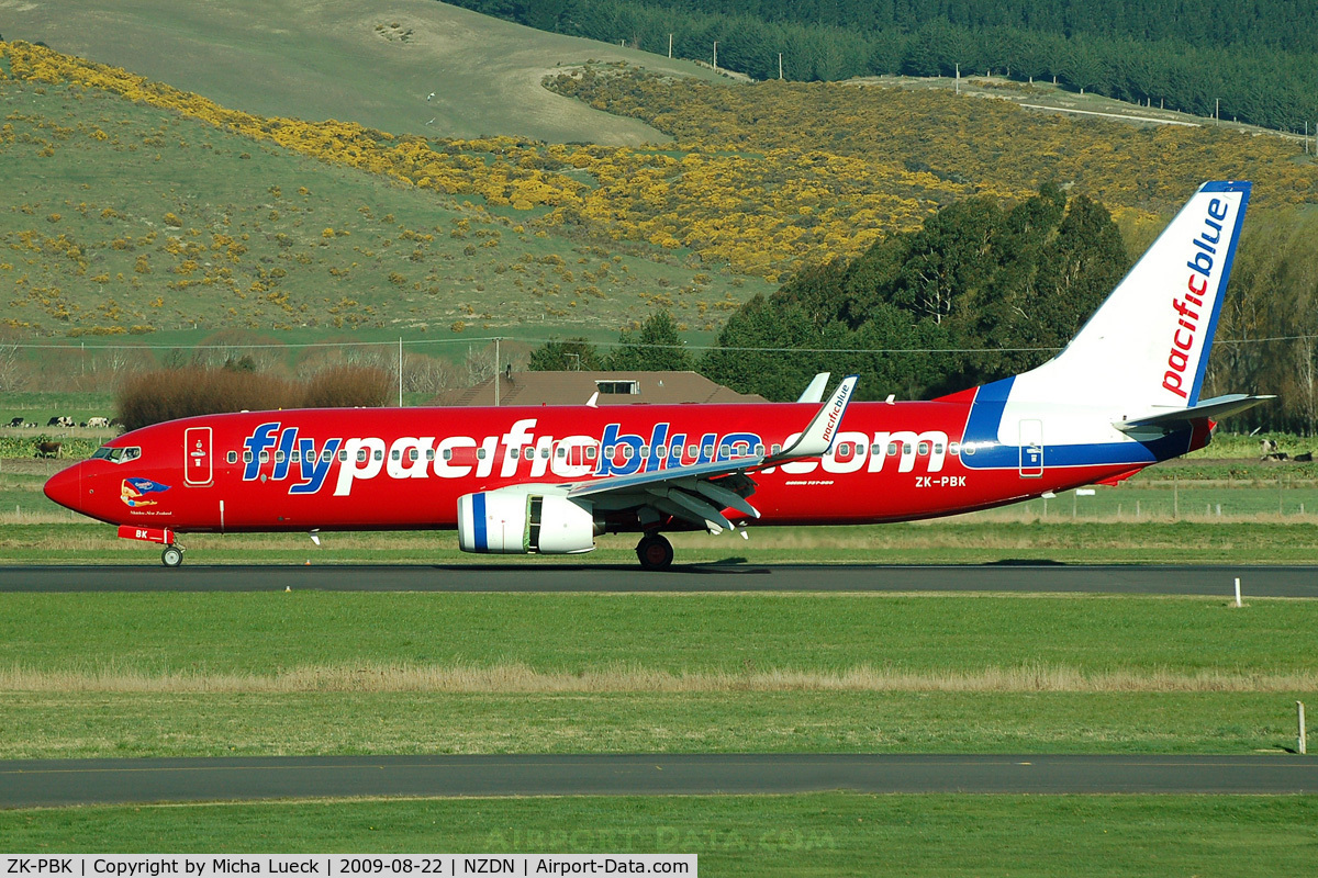 ZK-PBK, 2008 Boeing 737-8FE C/N 36604, At Dunedin