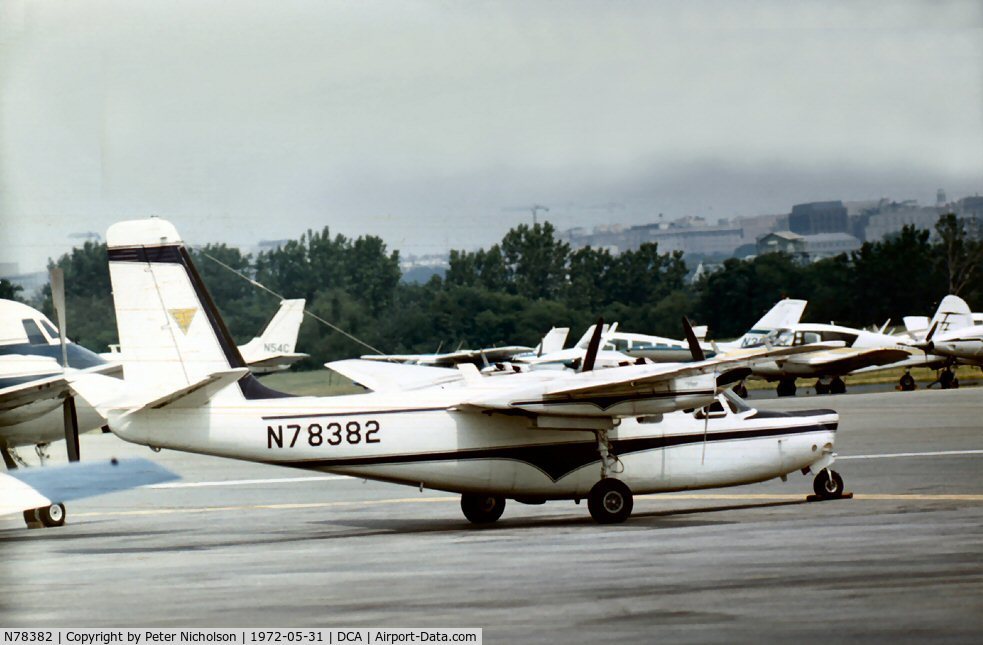 N78382, Aero Commander 680-F C/N 680F-1242124, Aero Commander 680F at Washington National in May 1972.