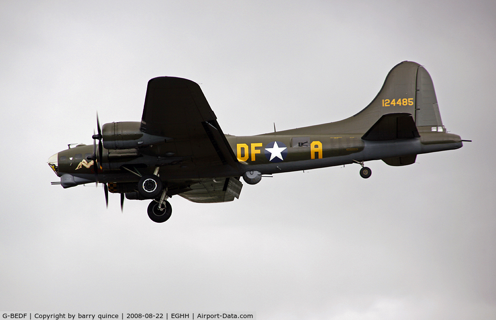 G-BEDF, 1944 Boeing B-17G Flying Fortress C/N 8693, ON FINALS