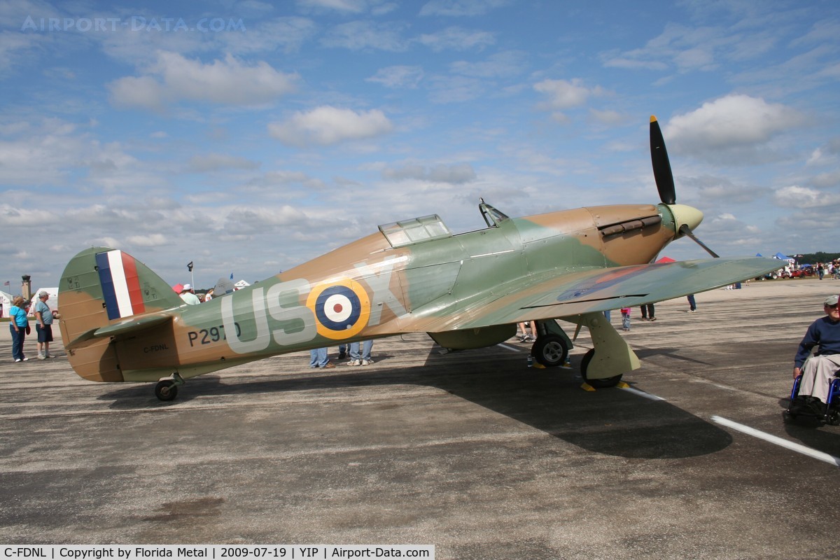 C-FDNL, 1942 Hawker (CCF) Hurricane Mk12 C/N 60372, Hurricane XII