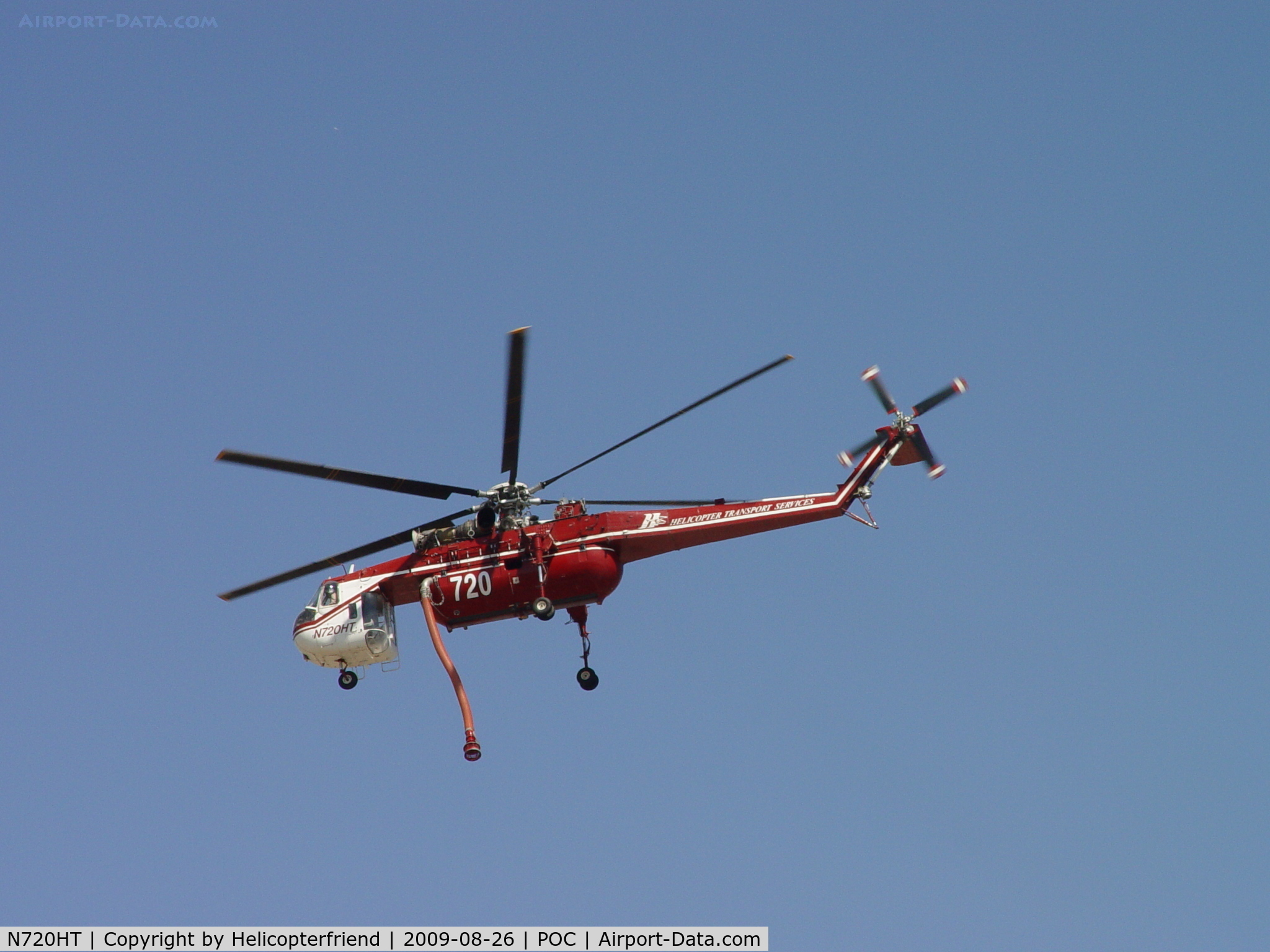 N720HT, 1969 Sikorsky CH-54B Tarhe C/N 64-070, Headed northwest to assist with Azusa Fire