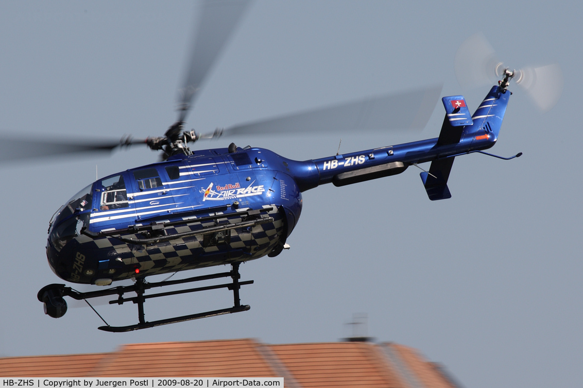 HB-ZHS, 1982 Eurocopter Bo-105CBS-4 C/N S-606, Red Bull Air Race Budapest 2009 - Eurocopter BO105CBS-4