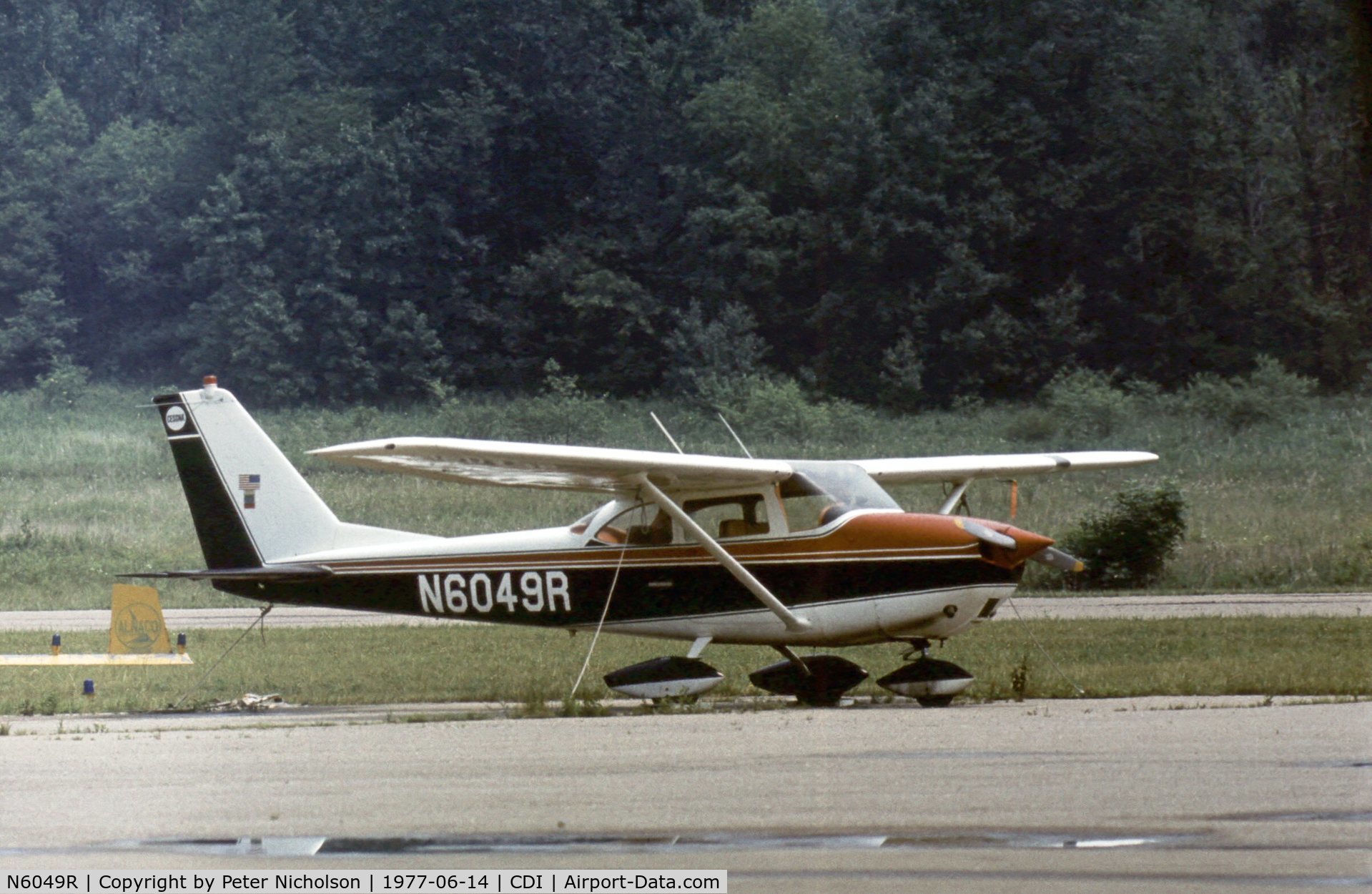 N6049R, 1965 Cessna 172G C/N 17253718, This Skyhawk was seen at Cambridge in the Summer of 1977.