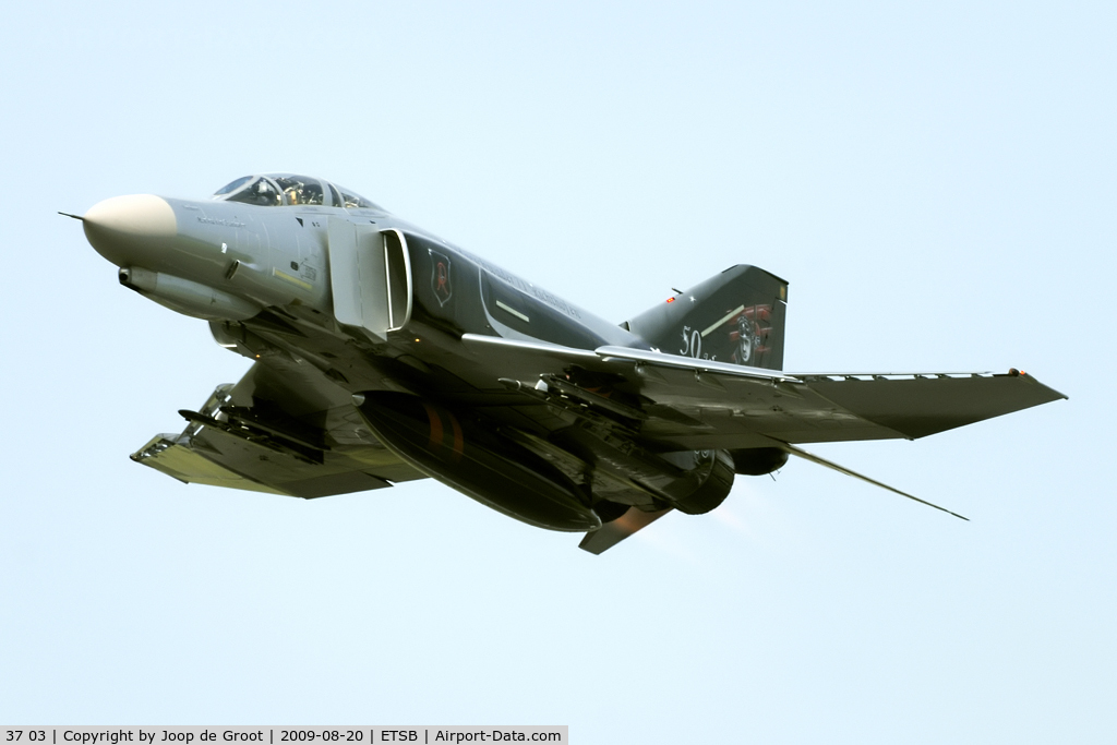37 03, 1972 McDonnell Douglas F-4F Phantom II C/N 4342, take off from Büchel