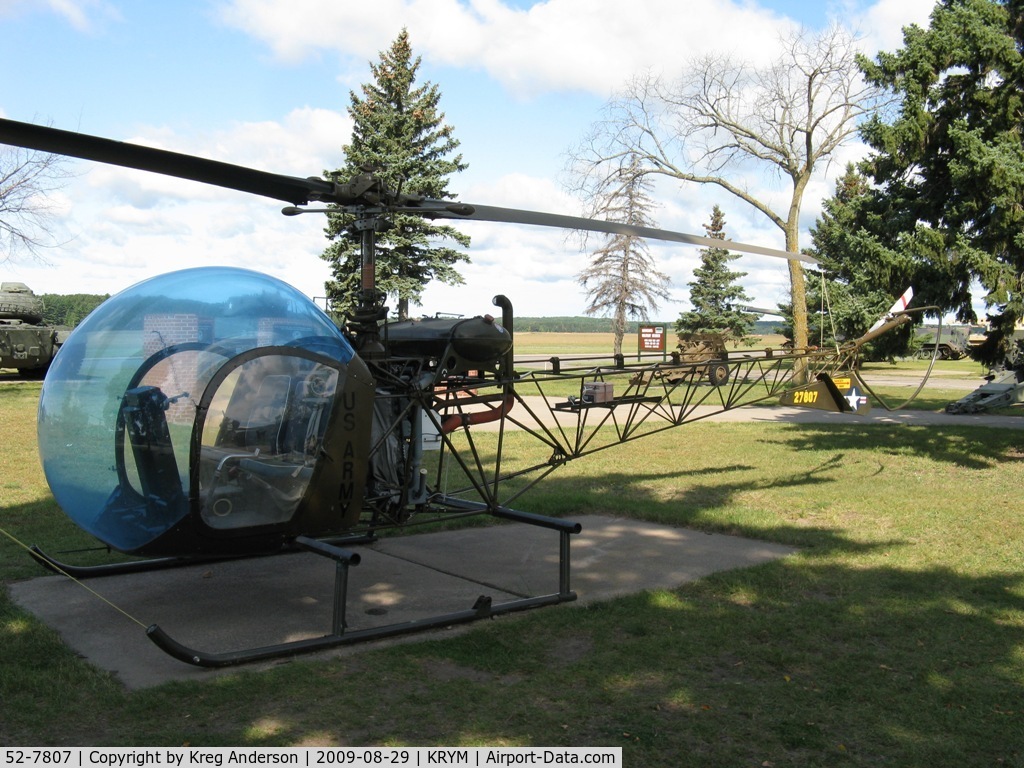 52-7807, 1952 Bell OH-13G Sioux C/N 1034, Minnesota Military Museum - Camp Ripley, MN