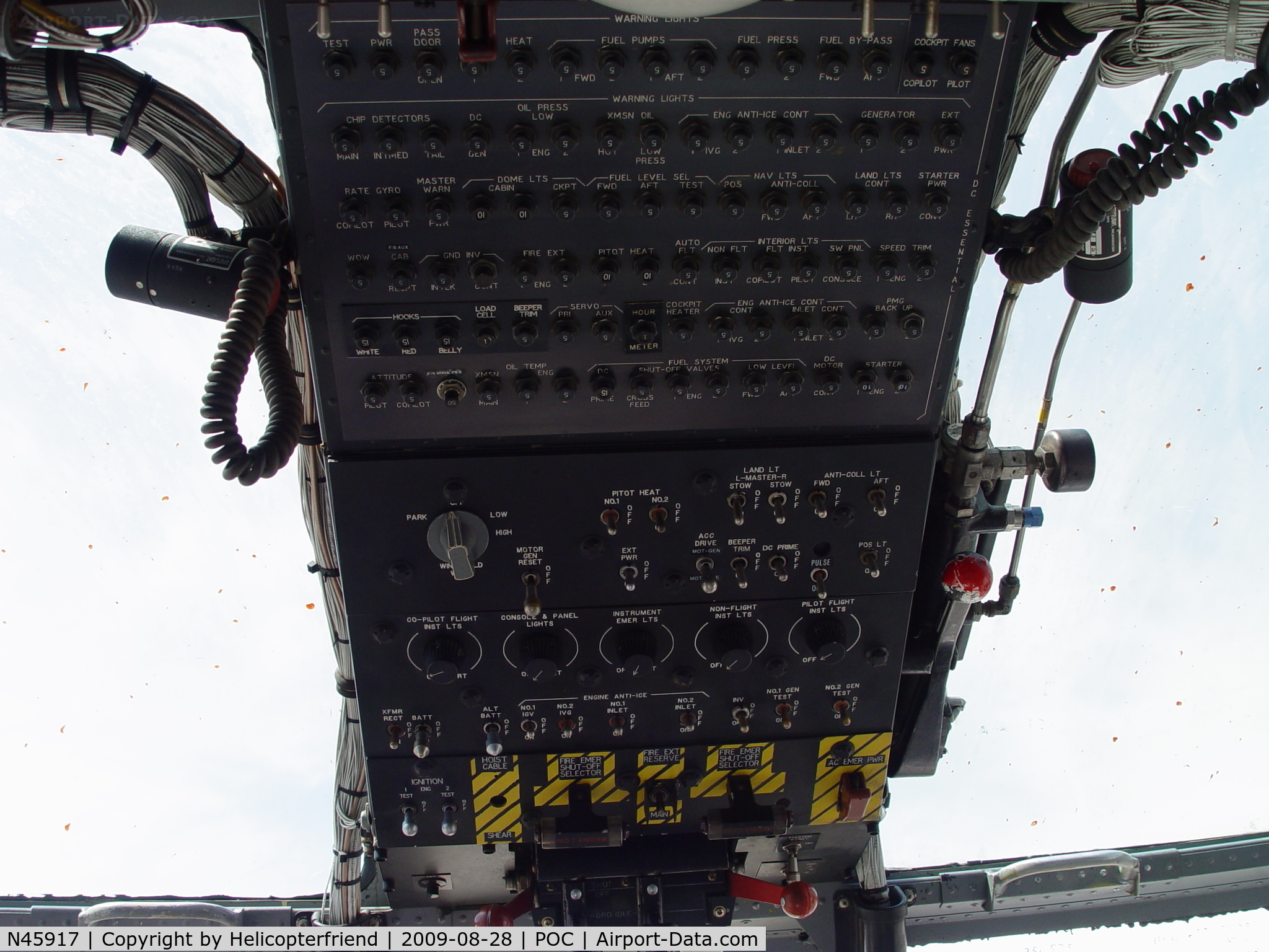 N45917, 1965 Sikorsky S61V-1 C/N 61271, Overhead of cockpit area of 