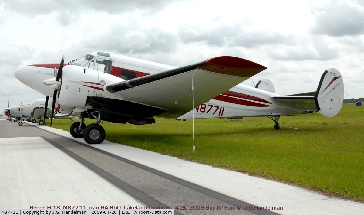 N87711, 1963 Beech H-18 C/N BA-650, at  Sun N' Fun 2009