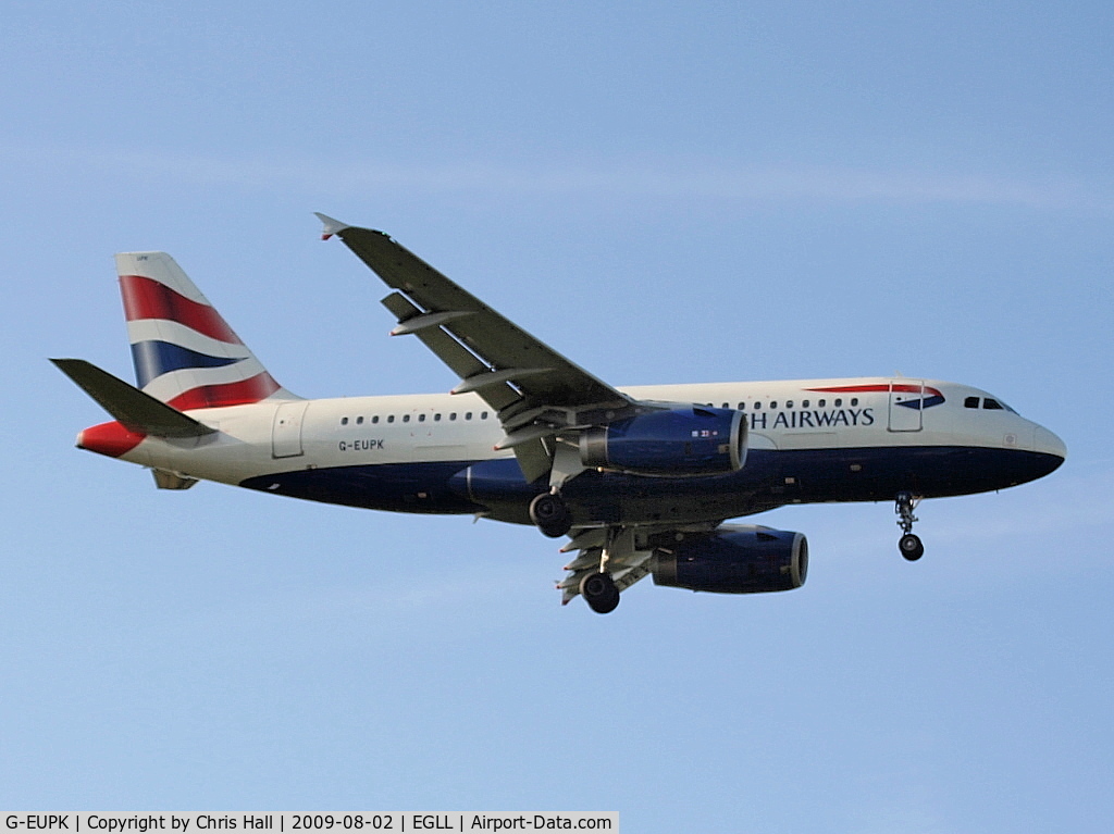 G-EUPK, 2000 Airbus A319-131 C/N 1236, British Airways