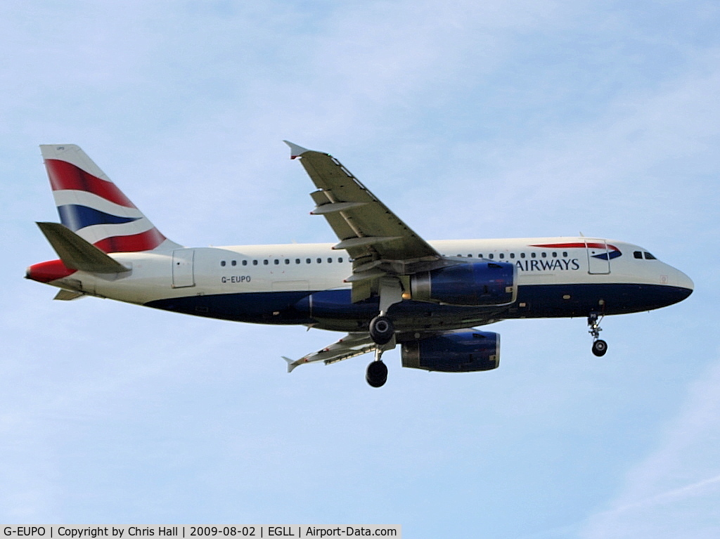 G-EUPO, 2000 Airbus A319-131 C/N 1279, British Airways