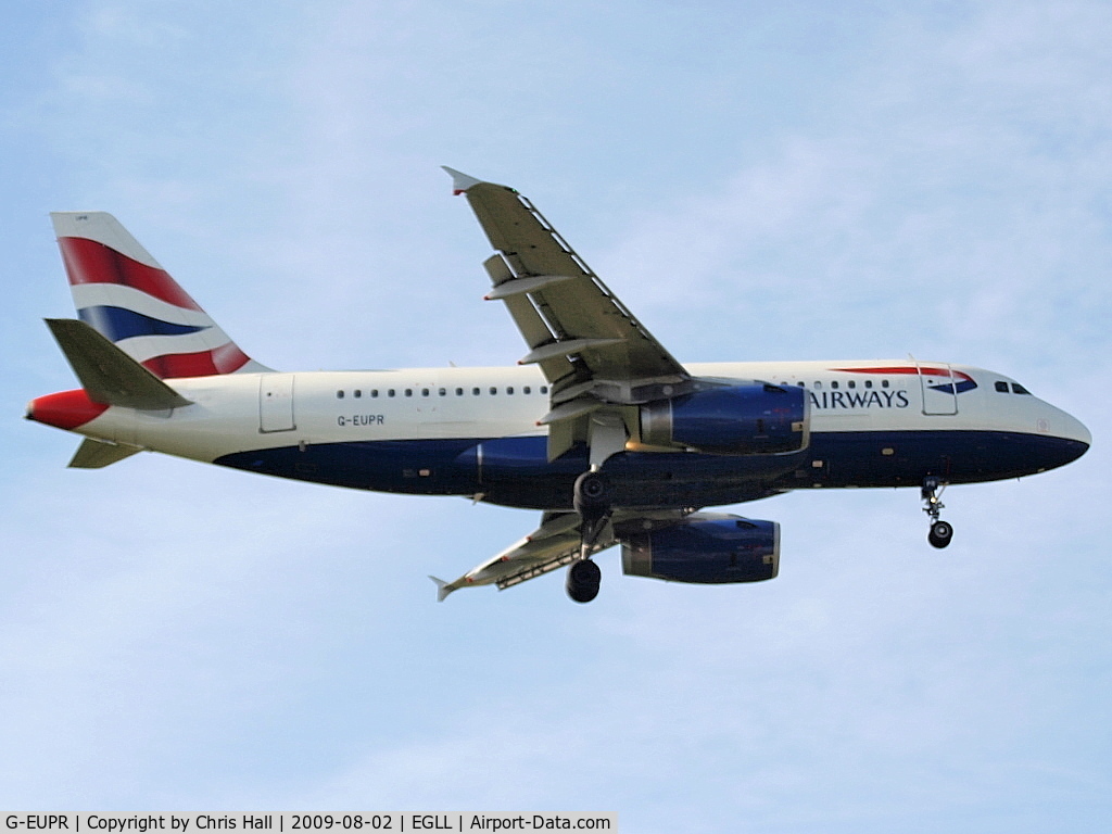 G-EUPR, 2000 Airbus A319-131 C/N 1329, British Airways