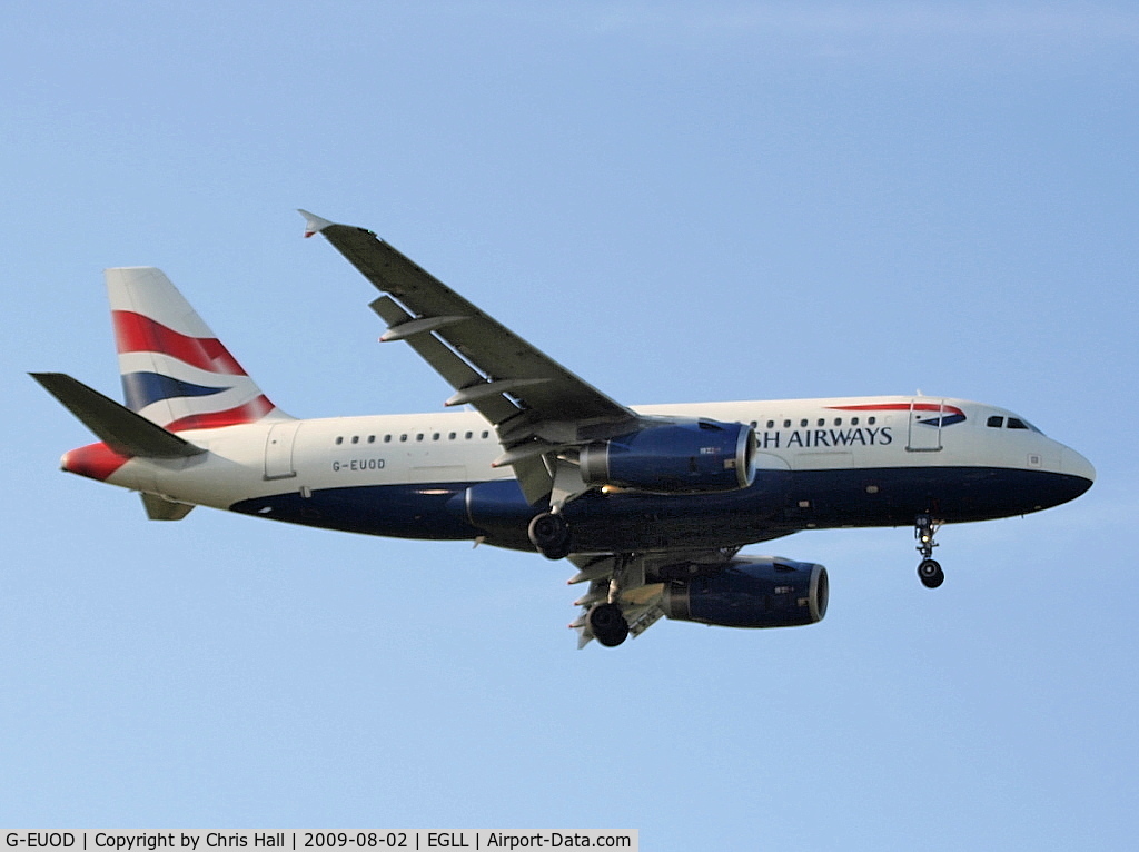 G-EUOD, 2001 Airbus A319-131 C/N 1558, British Airways