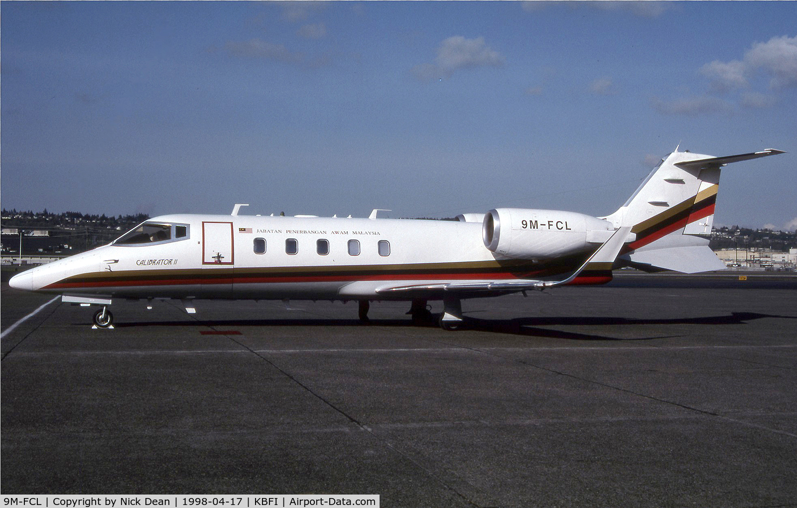 9M-FCL, 1995 Learjet 60 C/N 60-072, KBFI