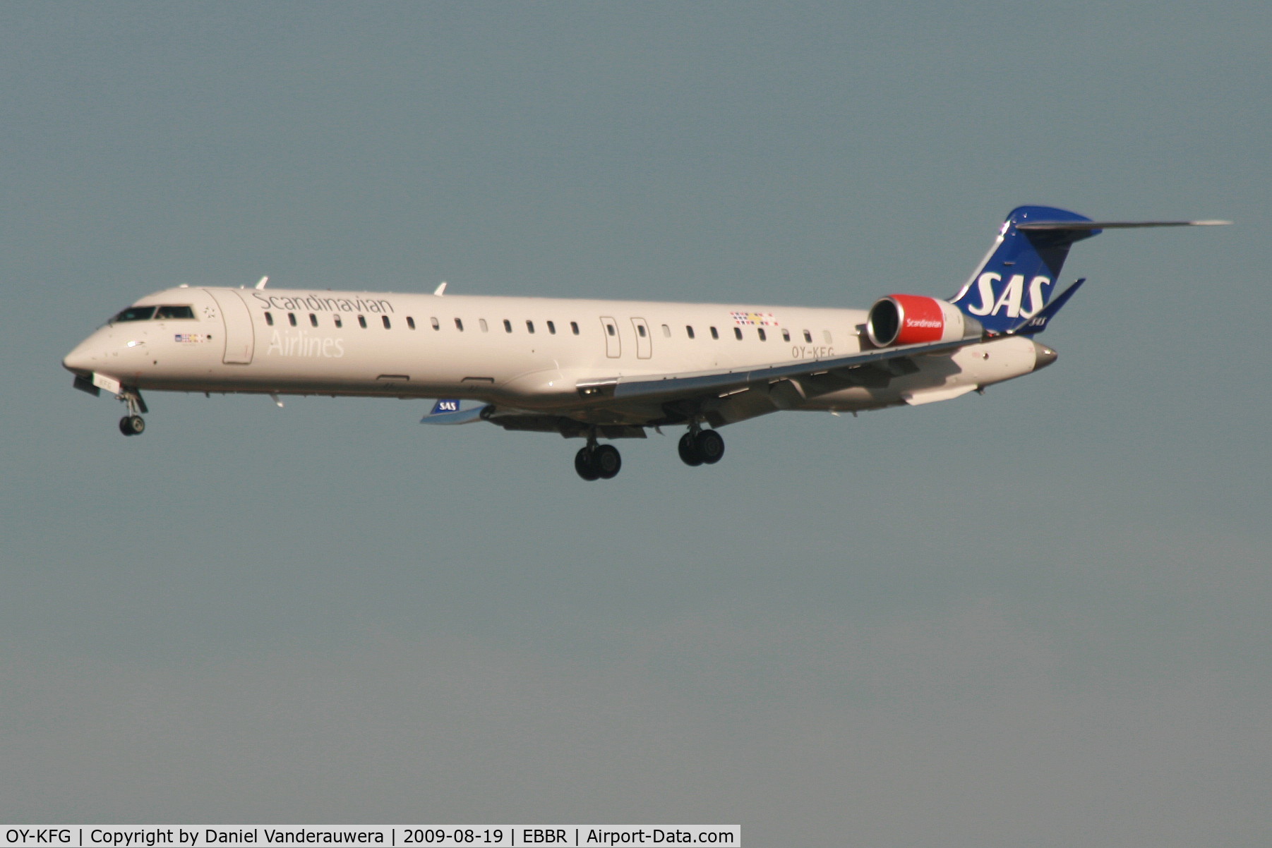 OY-KFG, 2009 Bombardier CRJ-900ER (CL-600-2D24) C/N 15237, arrival of flight SK593 to rwy 20