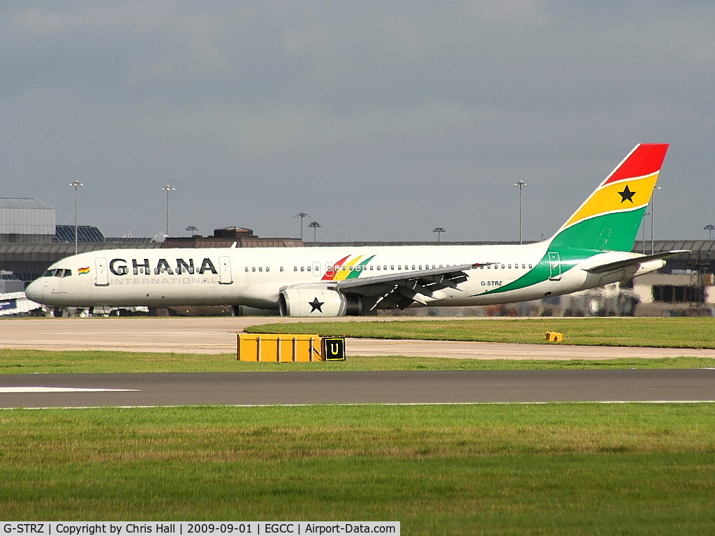 G-STRZ, 1997 Boeing 757-258 C/N 27622, Ghana International Airlines leased from Astraeus Airlines