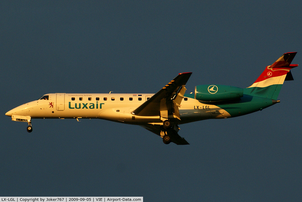 LX-LGL, 2005 Embraer ERJ-135LR (EMB-135LR) C/N 14500893, Luxair Embraer ERJ-135 Regional Jet