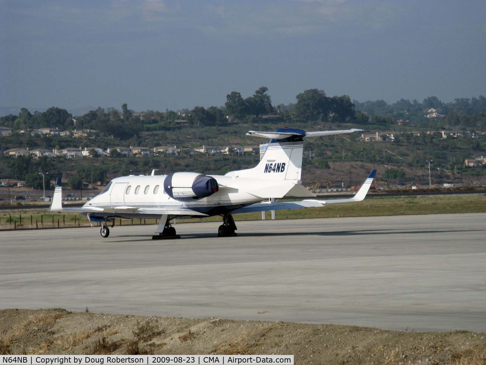 N64NB, 1992 Learjet 31A C/N 065, 1992 Learjet 31A, two Garrett TFE731-2-2B turbofans 3,500 lb st each. The 31A combines fuselage & powerplants of the 35/36 with improved wing of the 55.