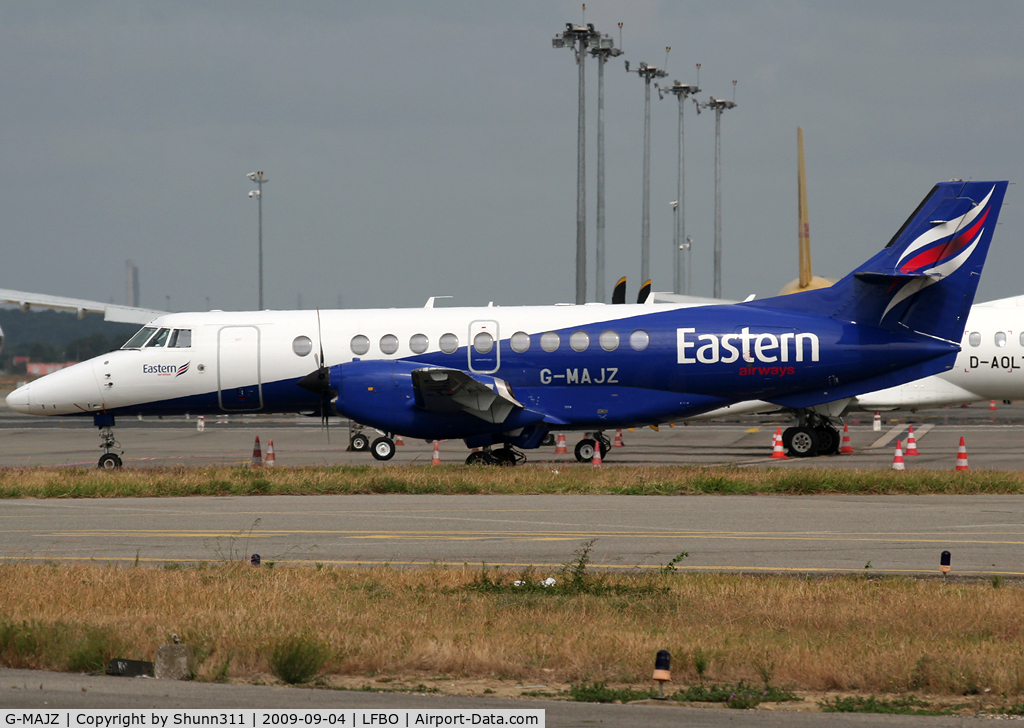 G-MAJZ, 1997 British Aerospace Jetstream 41 C/N 41100, Taxiing to the General Aviation area...