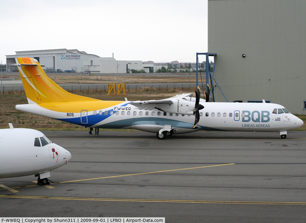 F-WWEQ, 2008 ATR 72-212A C/N 805, C/n 805 - to be CX-???? but stored at LFBO