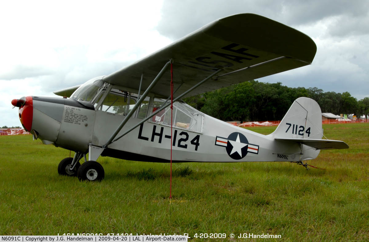 N6091C, 1947 Aeronca L-16A C/N Not found (47-1124), at  Sun N' Fun 2009 cloudy