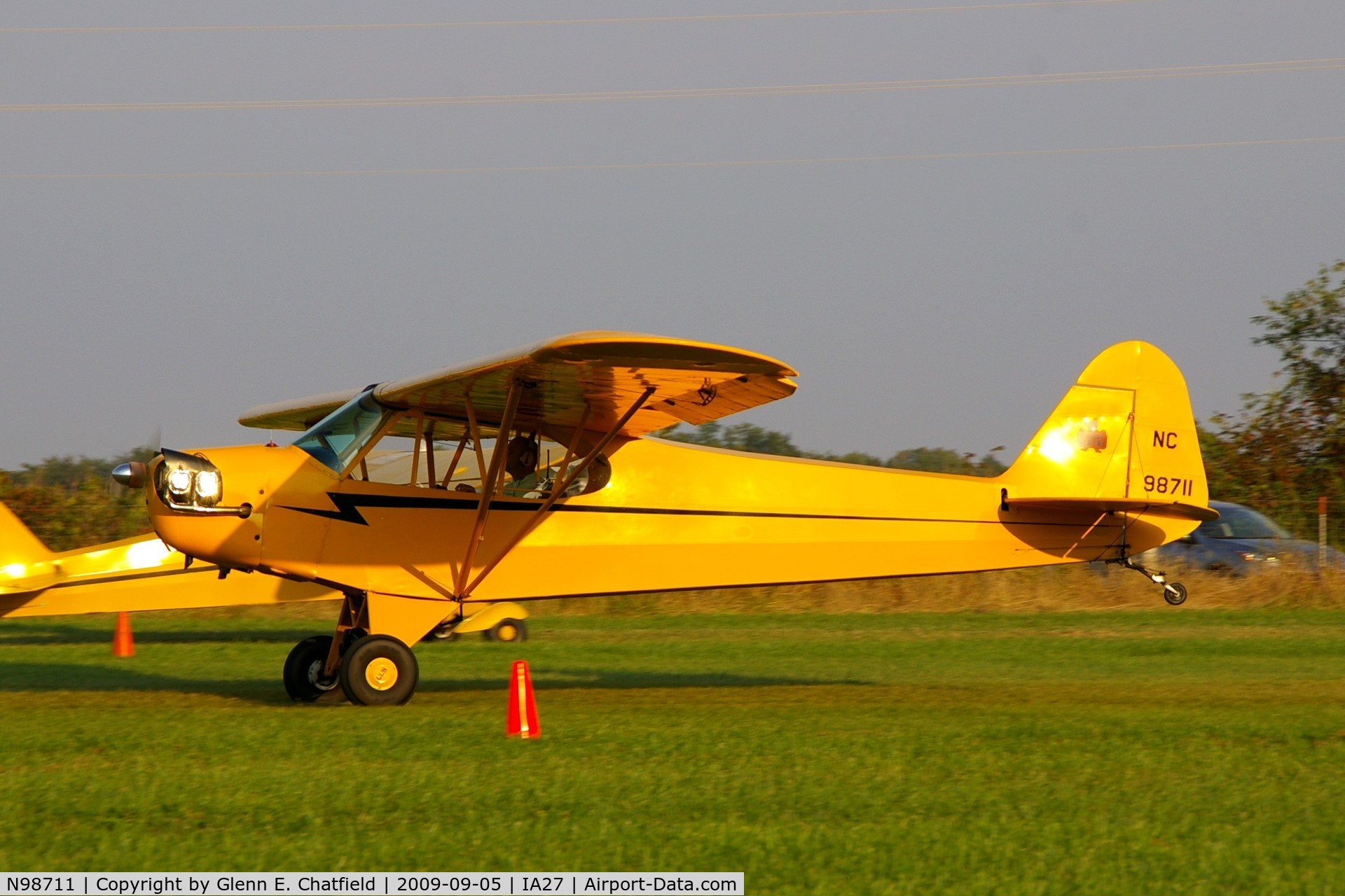 N98711, Piper J3C-65 Cub C/N 18940, At the Antique Airplane Association Fly In