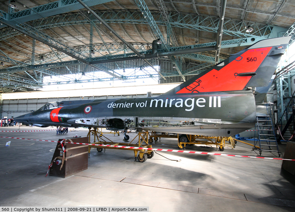 560, Dassault Mirage IIIE(R) C/N 560, Displayed during Day of Patrimony at the CAEA Museum - left side