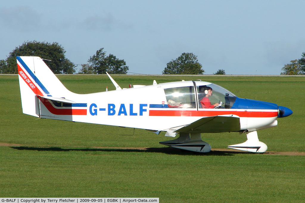 G-BALF, 1972 Robin DR-400-140 Earl Major C/N 772, Visitor to the 2009 Sywell Revival Rally
