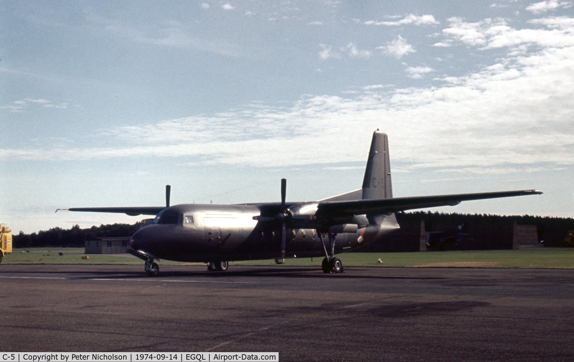 C-5, 1960 Fokker F-27-300M Troopship C/N 10155, F-27-300M Troopship of 334 Squadron Royal Netherlands Air Force at the 1974 RAF Leuchars Airshow.