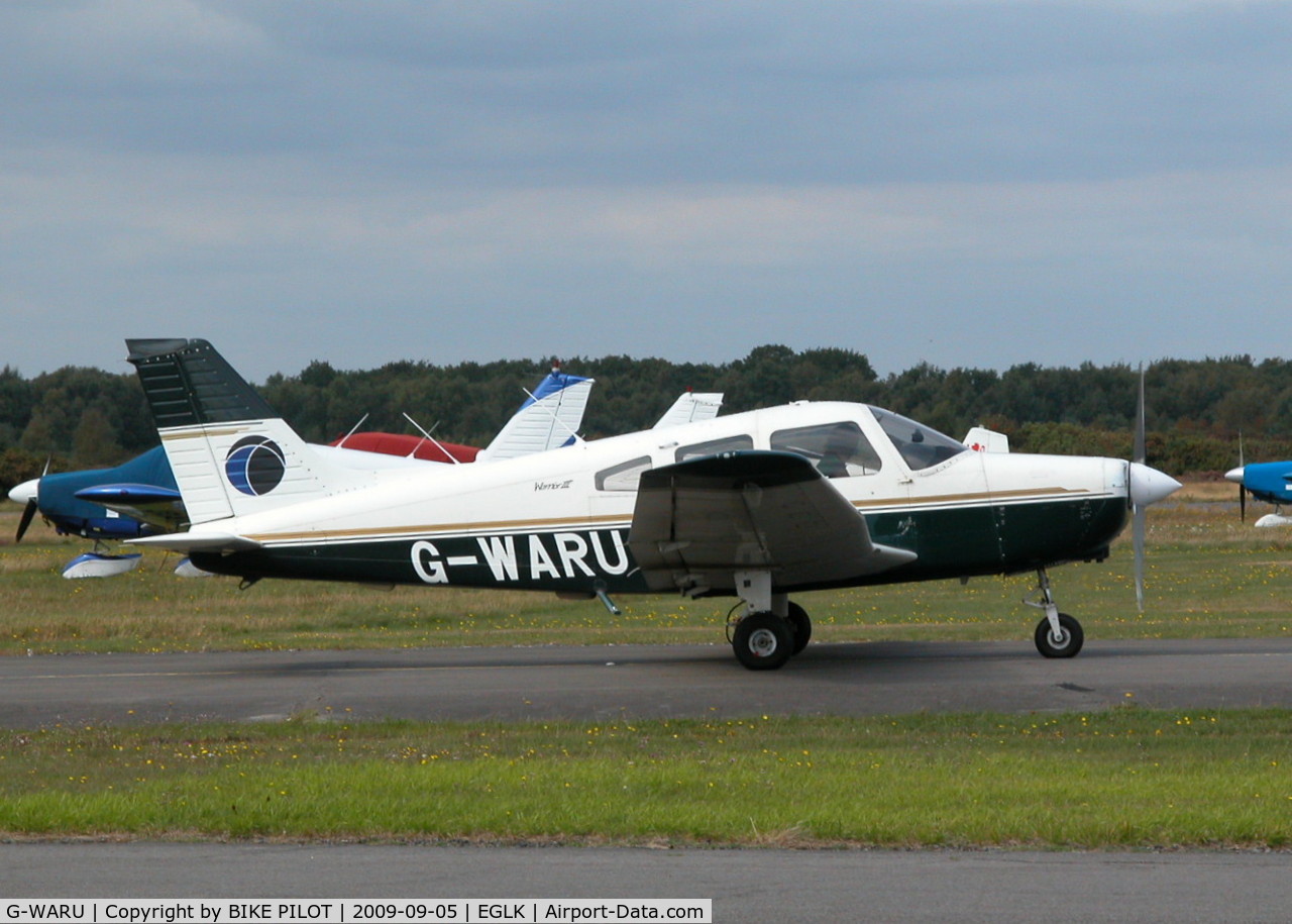 G-WARU, 1997 Piper PA-28-161 Cherokee Warrior III C/N 28-42023, OPERATED BY SYNERGY FLIGHT CENTRE FAIROAKS EGTF