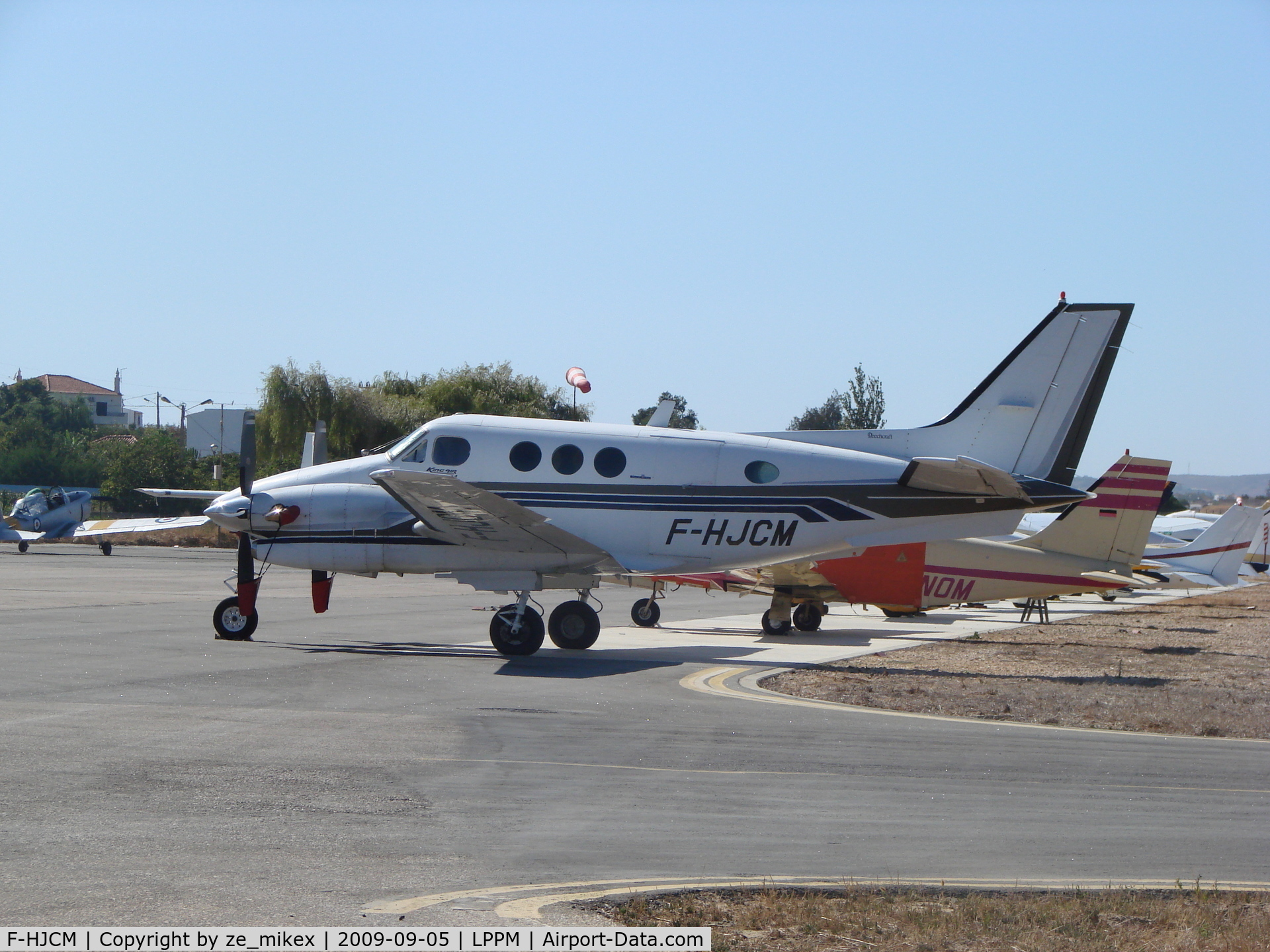 F-HJCM, 1984 Beech C90A King Air C/N LJ-1098, Parked at portimao