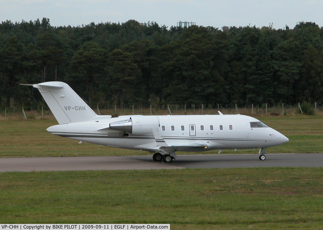 VP-CHH, 2007 Bombardier Challenger 605 (CL-600-2B16) C/N 5716, LINED UP RWY 26