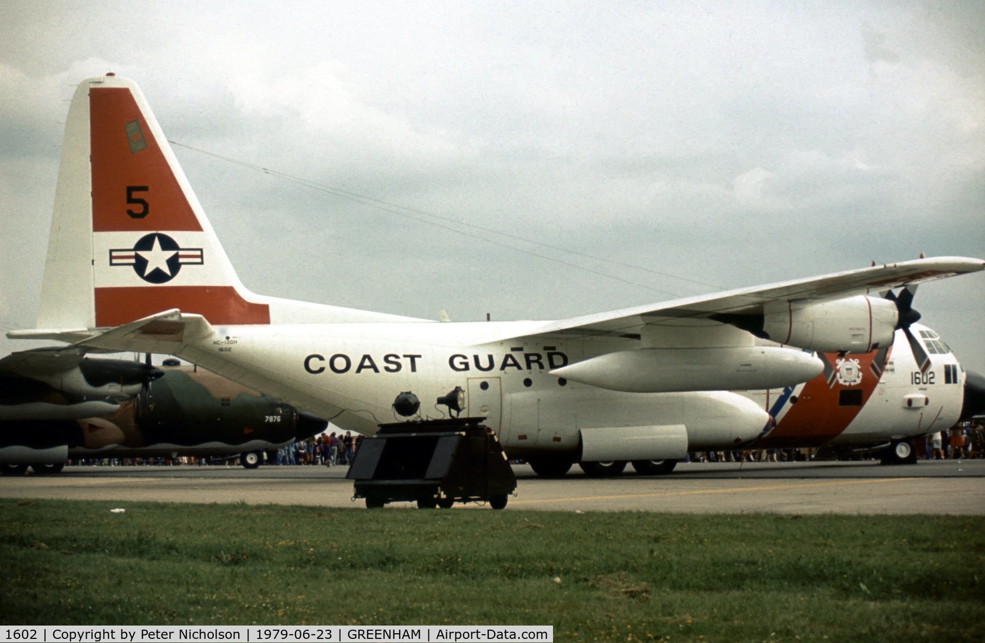 1602, Lockheed HC-130H Hercules C/N 382-4782, Kodiak based USCG HC-130H Hercules at the 1979 Intnl Air Tattoo at RAF Greenham Common.