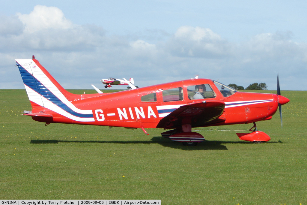 G-NINA, 1977 Piper PA-28-161 Cherokee Warrior II C/N 28-7716162, Visitor to the 2009 Sywell Revival Rally
