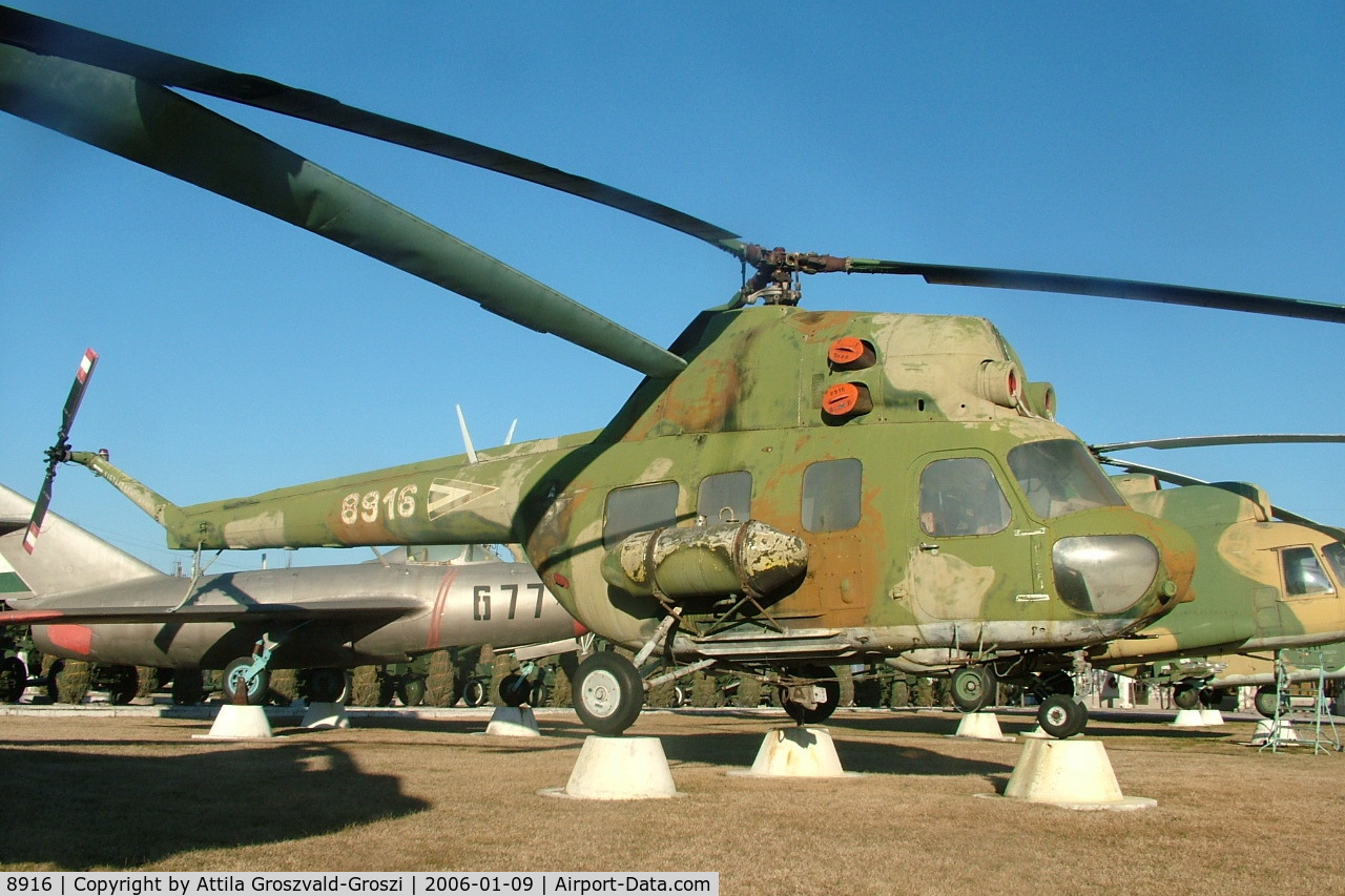 8916, 1984 Mil (PZL-Swidnik) Mi-2 C/N 518916104, Kecel Military technical park, Hungary