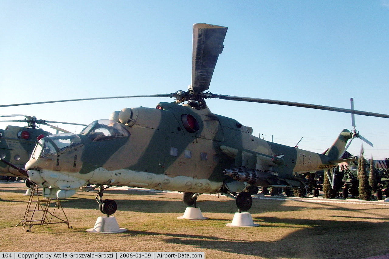 104, 1980 Mil Mi-24D Hind D C/N K20104, Kecel Military technical park, Hungary