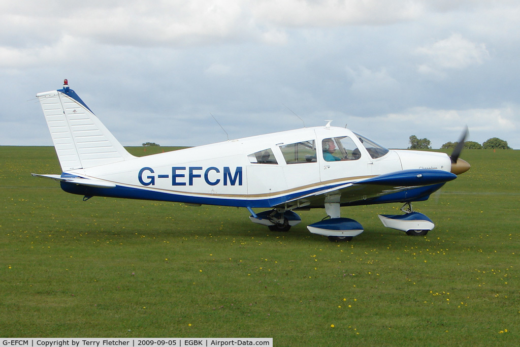 G-EFCM, 1968 Piper PA-28-180 Cherokee C/N 28-4766, Visitor to the 2009 Sywell Revival Rally