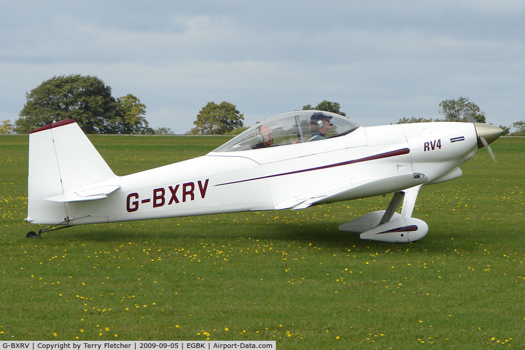 G-BXRV, 2002 Vans RV-4 C/N PFA 181-12482, Visitor to the 2009 Sywell Revival Rally