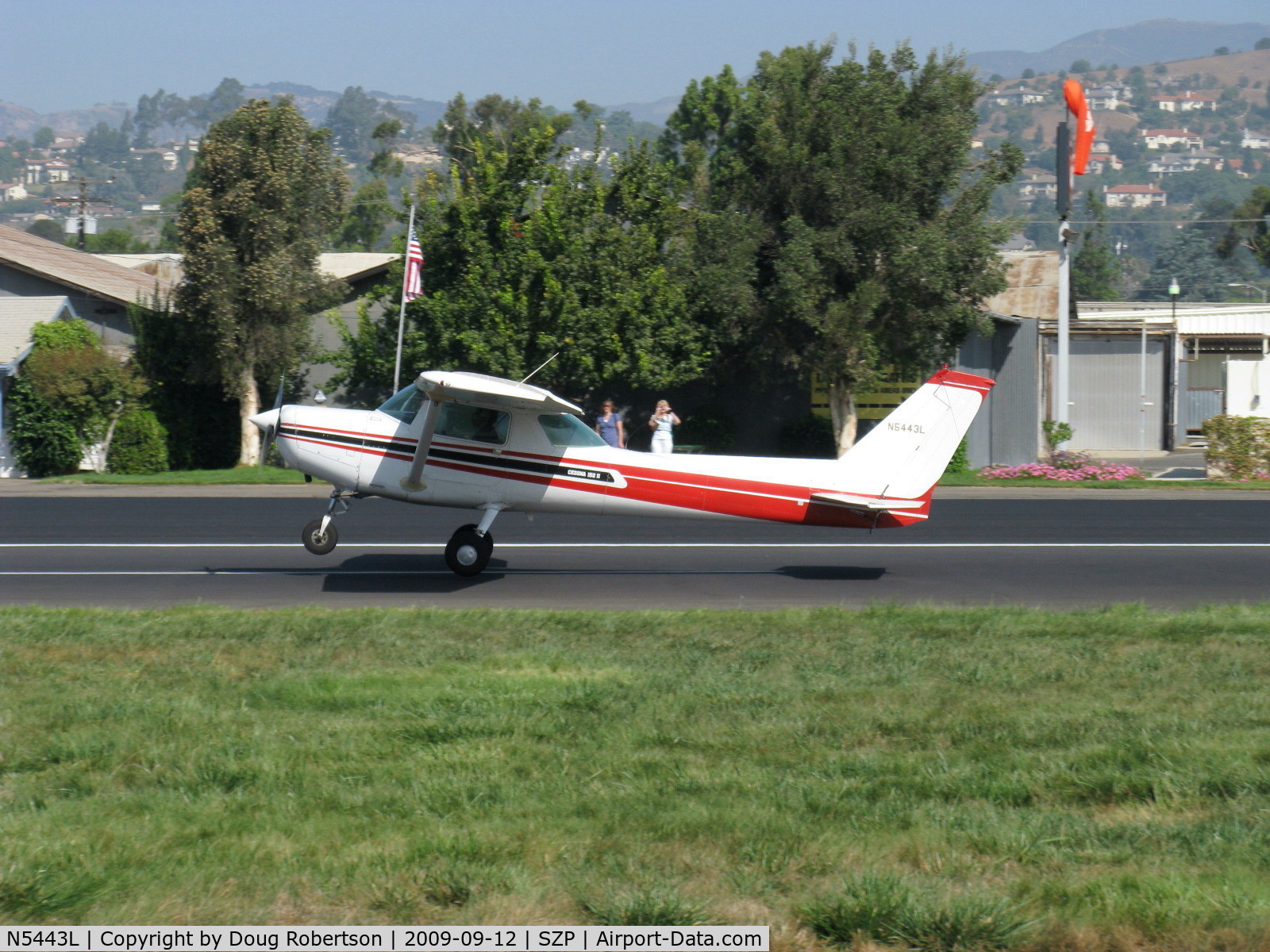 N5443L, 1980 Cessna 152 C/N 15284315, 1980 Cessna 152 II, Lycoming O-235-L2C 110 Hp, takeoff roll Rwy 22