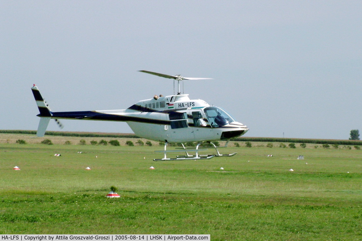HA-LFS, 1968 Agusta AB-206B JetRanger II C/N 8108, Siófok-Kiliti Airport, LHSK Hungary - Take-off