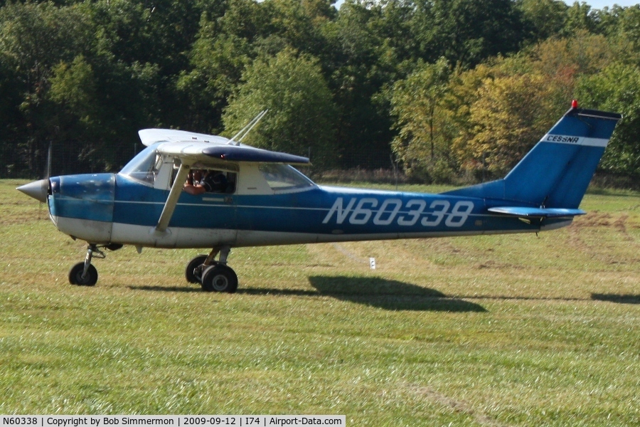 N60338, 1969 Cessna 150J C/N 15070234, Arriving at MERFI 2009 - Urbana, Ohio.